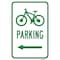 Signmission Bicycle Parking With Left Arrow, Heavy-Gauge Aluminum, 12" x 18", A-1218-25289 A-1218-25289 - alternate 1